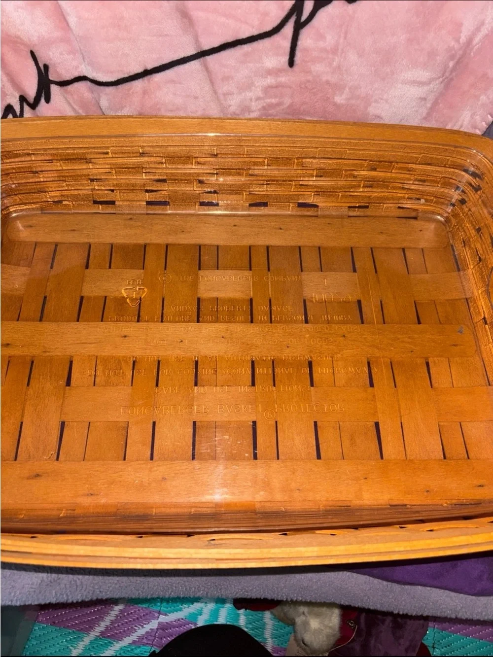 Longaberger Hostess XL Serving Tray Basket With Liner